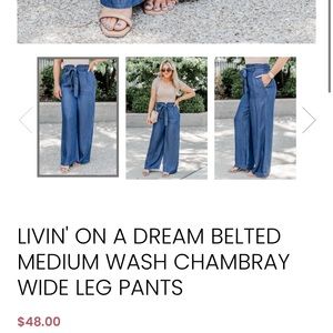 Pink Lily Wide Leg Pants